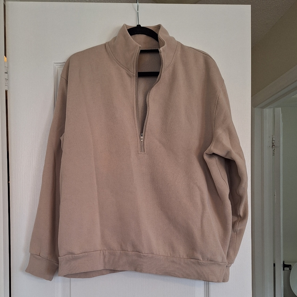 lululemon athletica Men's Beige Zip-Up Sweater
